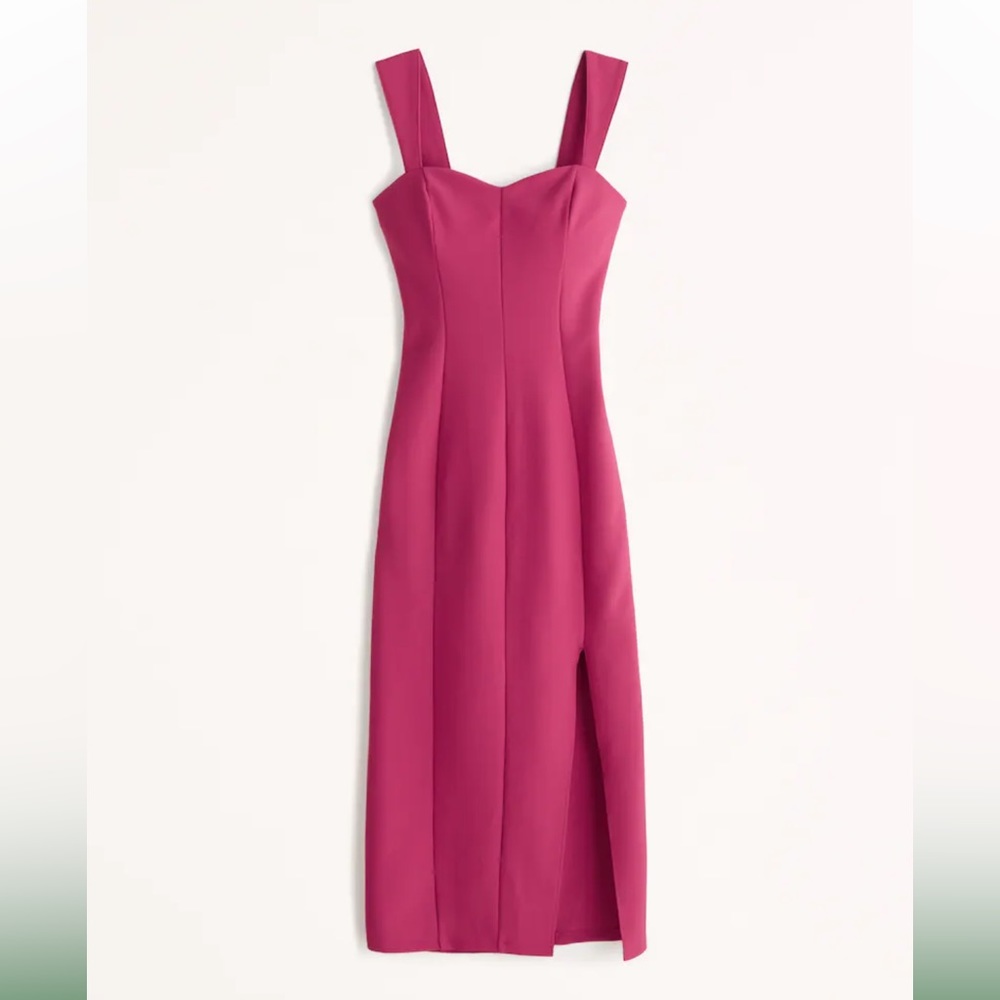 Abercrombie & Fitch Wide Strap Corset MIDI Dress